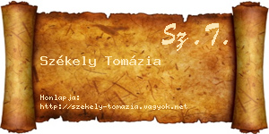 Székely Tomázia névjegykártya